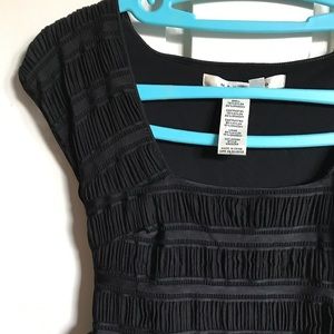 Max studio XS silky black and lace dress